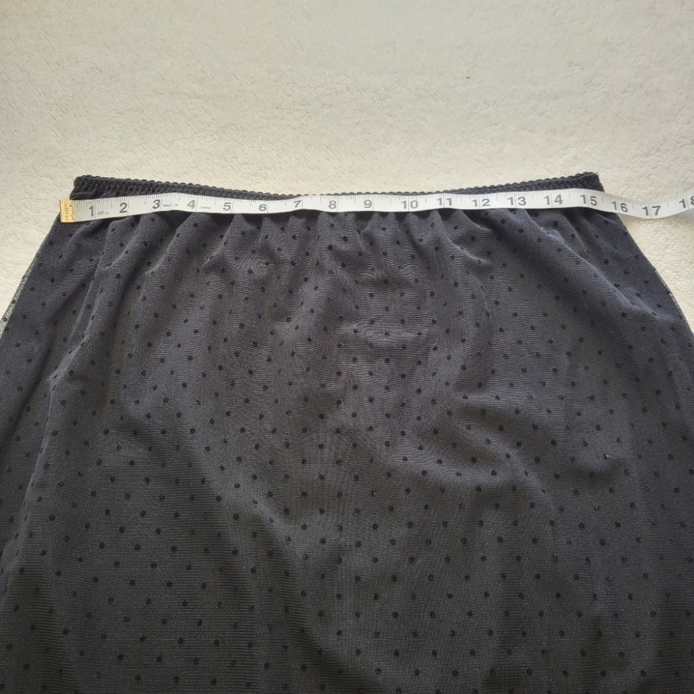 Apostrophe Stretch Black Sheer Skirt With Lining Women's Size Large - Picture 5 of 6